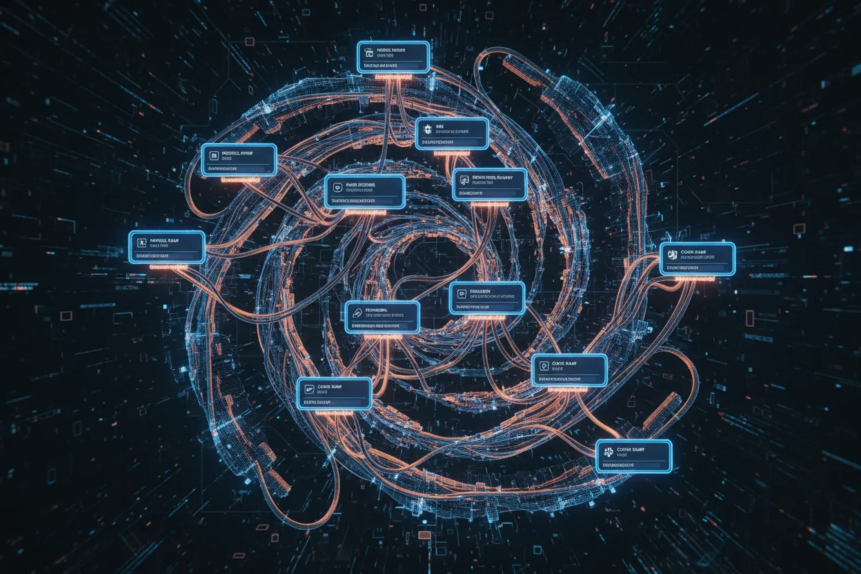 Concept artwork for the procedural graphics lab; start the demo to view the live flow field